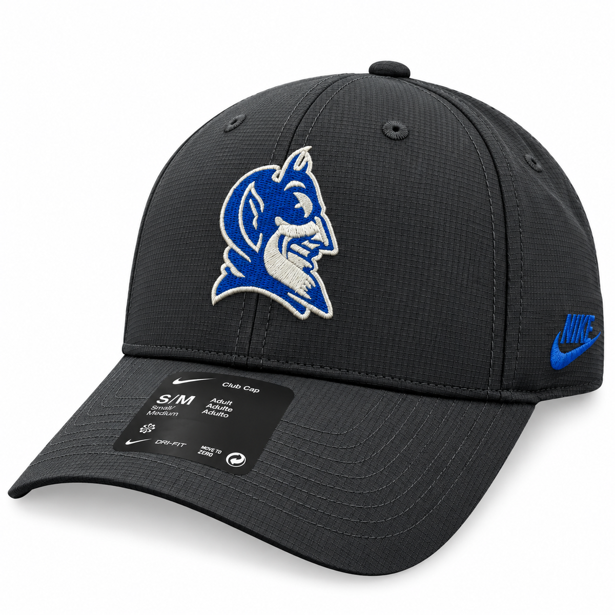 Duke Blue Devils Nike Anthracite Dri-Fit Club Hat product image 1, provided for visual reference and product detail review