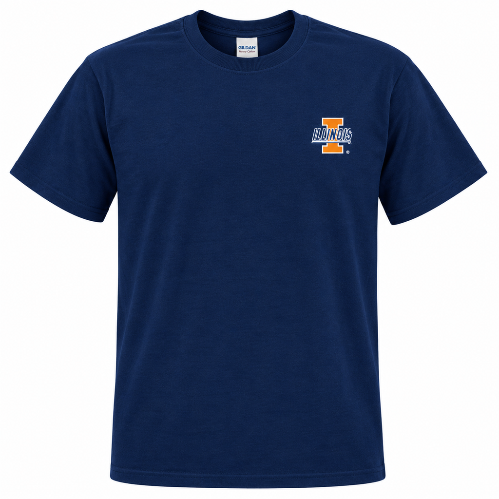 Youth Illinois Fighting Illini Antigua Navy Sport NCAA T-Shirt product image 1, provided for visual reference and product