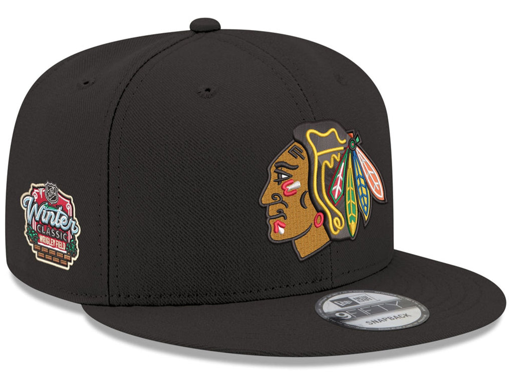 Chicago Blackhawks New Era Black 2025 Winter Classic 9FIFTY Adjustable Snapback Hat product image 1, provided for visual