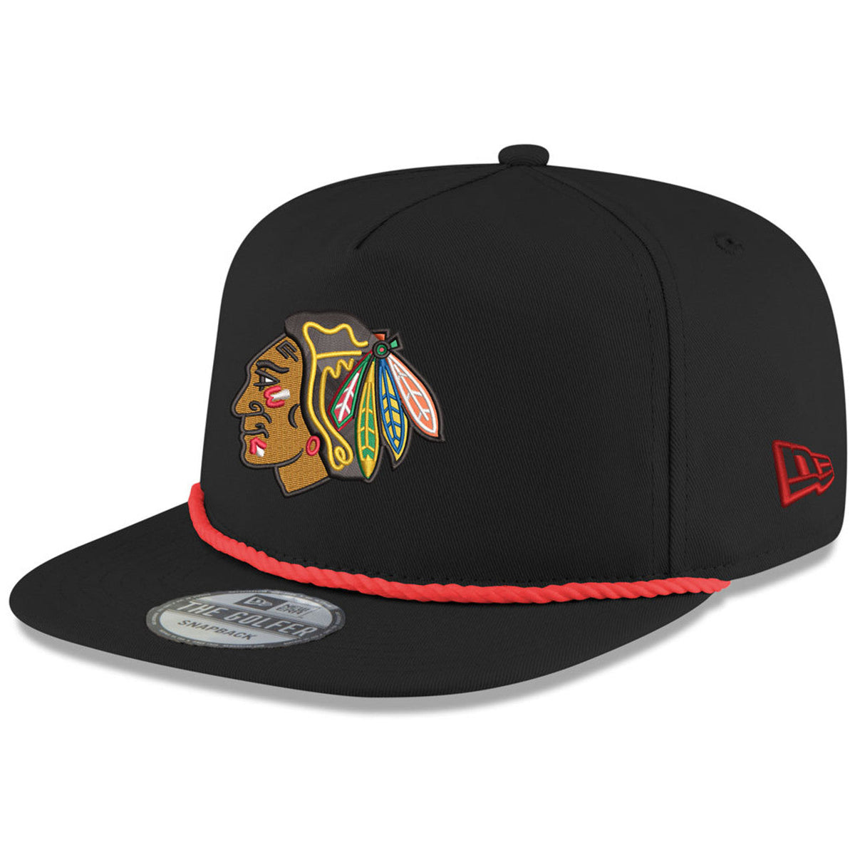 Chicago Blackhawks New Era Black 2025 Winter Classic Golfer Adjustable Hat for Men product image 3, provided for visual