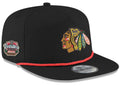 Chicago Blackhawks New Era Black 2025 Winter Classic Golfer Adjustable Hat for Men product image 1, provided for visual