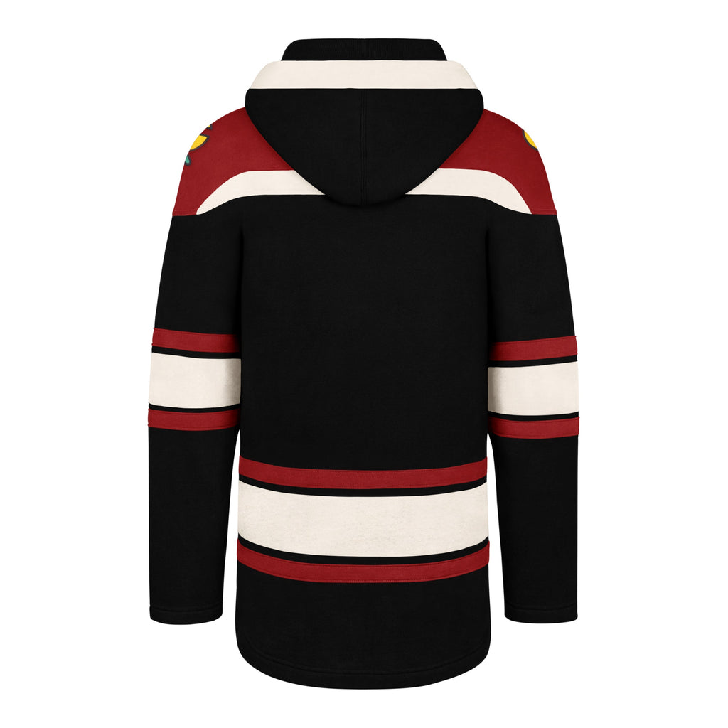 Chicago Blackhawks 47 Brand Superior Lacer Hoodie Black product image 2