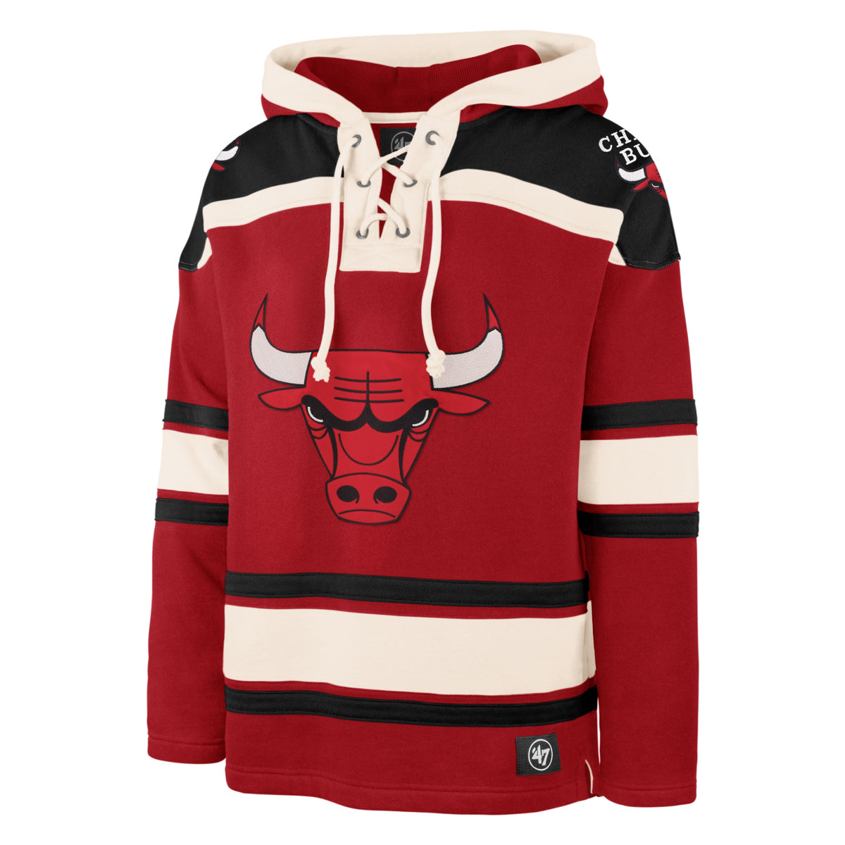 Chicago Bulls 47 Brand Superior Lacer Hoodie Red product image 1