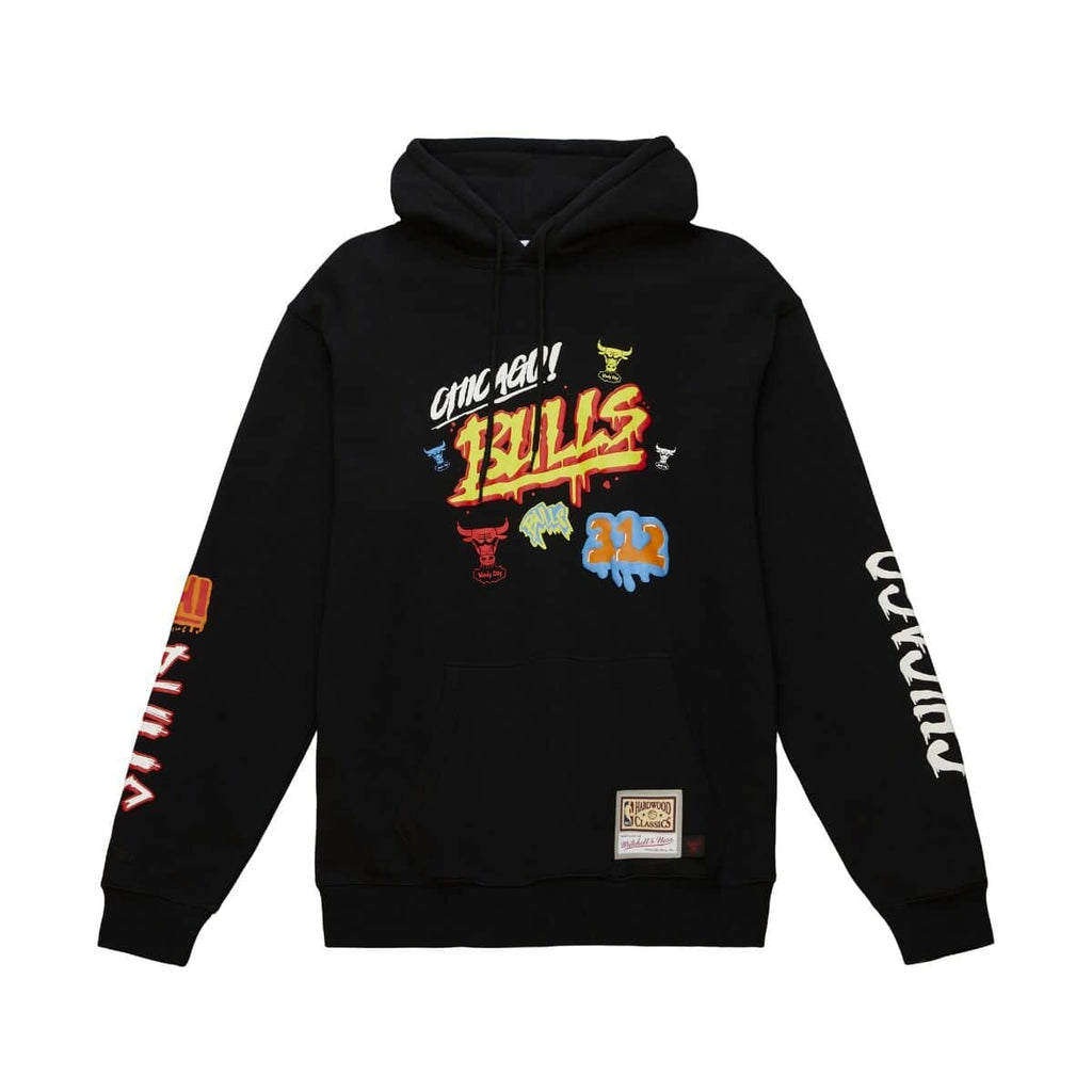 Chicago Bulls Mitchell & Ness Black Slap Sticker Hoodie product image 1