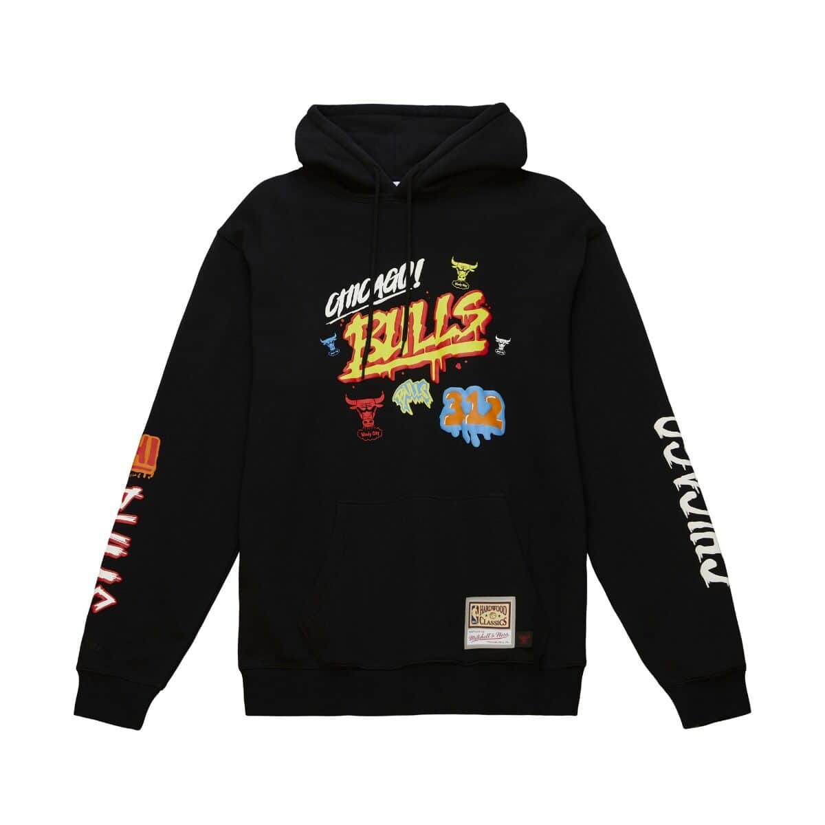 Chicago Bulls Mitchell & Ness Black Slap Sticker Hoodie product image 1
