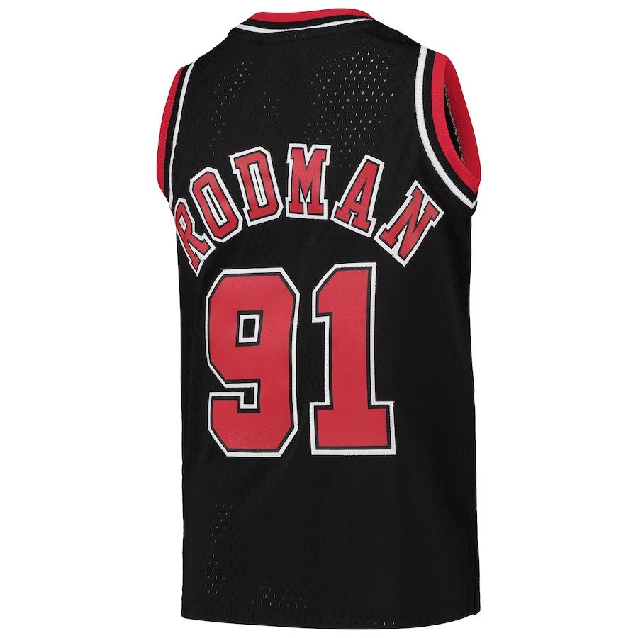 Chicago Bulls Youth Mitchell & Ness Dennis Rodman #91 Black product image 2