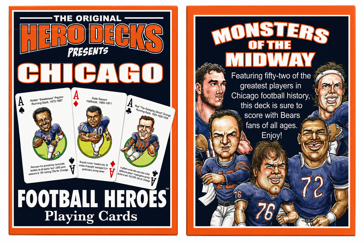 Chicago Bears NFL Hero Decks Playing Cards Poker Sized 52 Card Deck product image 1, provided for visual reference and