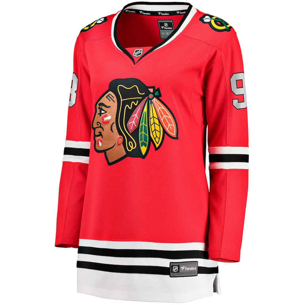 Connor Bedard Chicago Blackhawks Fanatics Branded Red Breakaway Home Jersey for Women product image 2, provided for visual