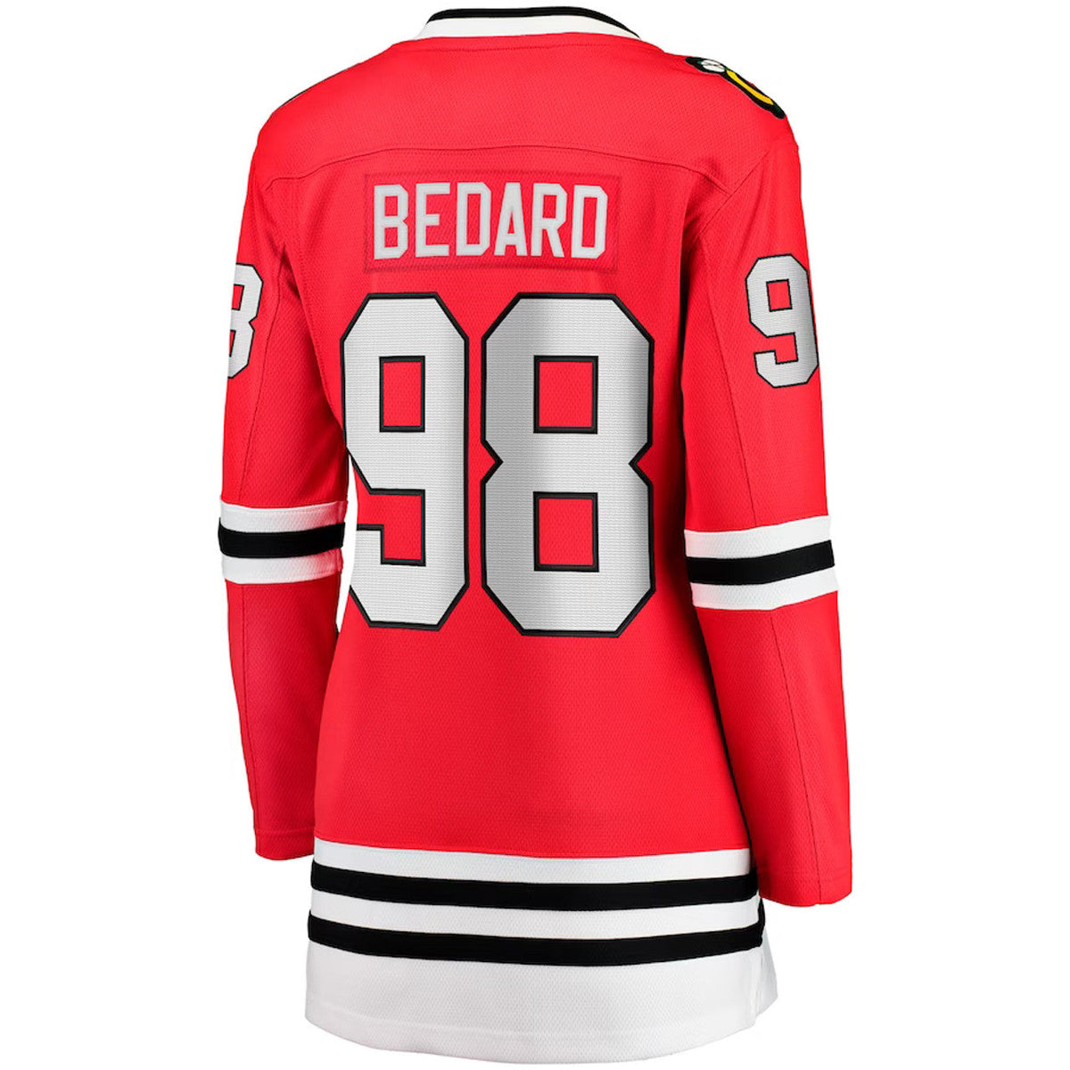 Connor Bedard Chicago Blackhawks Fanatics Branded Red Breakaway Home Jersey for Women product image 3, provided for visual