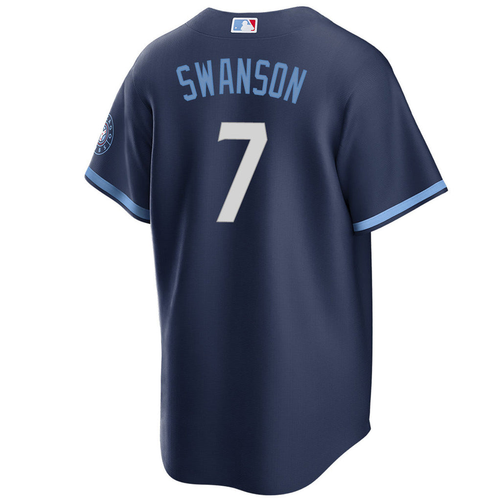 Dansby Swanson Chicago Cubs Nike Navy City Connect Premium Replica Player Jersey for Men product image 2, provided for