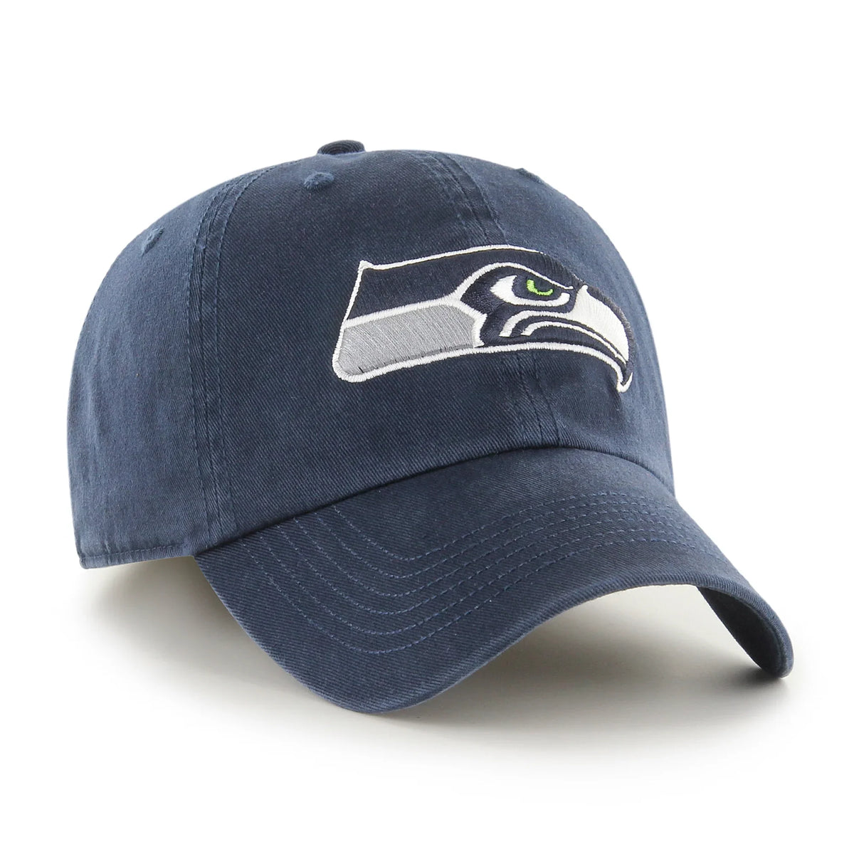 Seattle Seahawks '47 Brand Navy Franchise Fitted Hat product image 2, provided for visual reference and product detail review