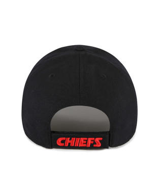 Kansas City Chiefs 47 Brand Black MVP Adjustable Hat product image 2, provided for visual reference and product detail review