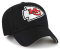 Kansas City Chiefs 47 Brand Black MVP Adjustable Hat product image 1, provided for visual reference and product detail review