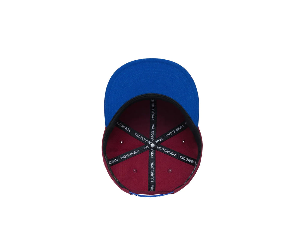 Barcelona FC Team 2 Tone Burgundy /Blue Snapback Hat product image 5, provided for visual reference and product detail review