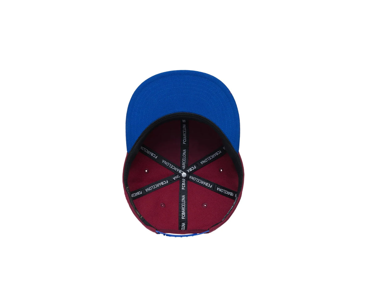 Barcelona FC Team 2 Tone Burgundy /Blue Snapback Hat product image 5, provided for visual reference and product detail review
