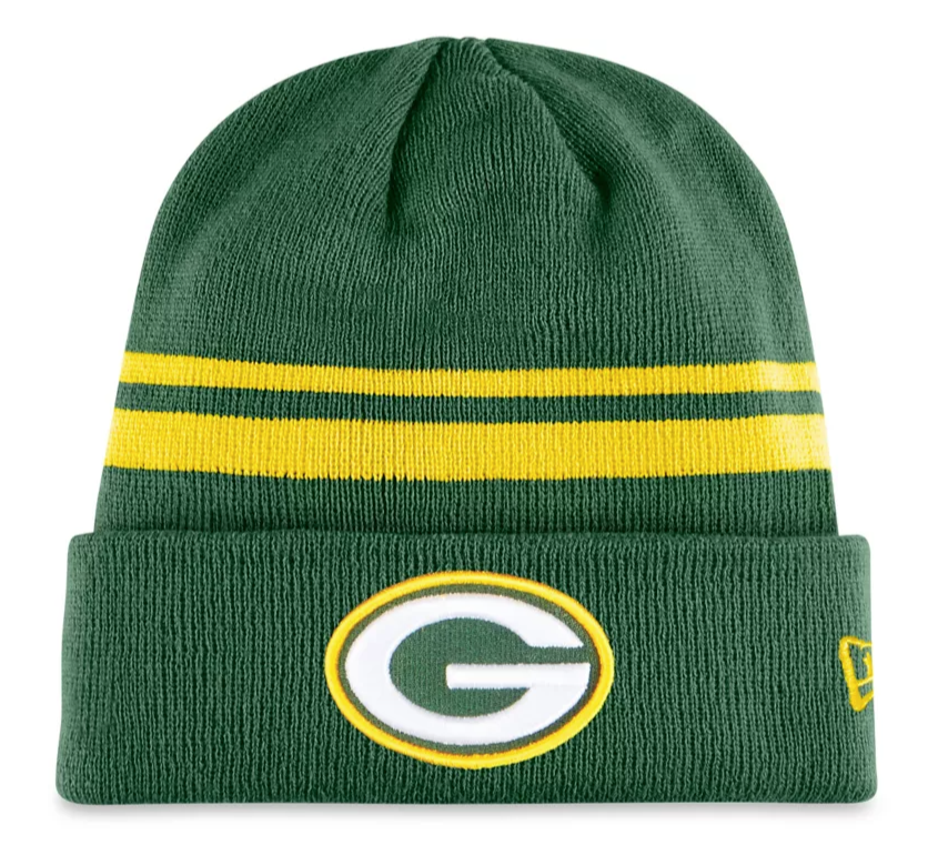 Green Bay Packers New Era Yellow Team Logo Cuffed Knit Hat product image 1