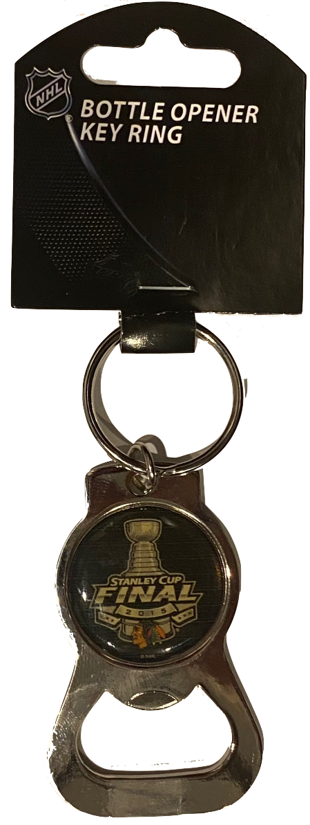 Chicago Blackhawks 2015 Stanley Cup Final Bottle Opener Keychain product image 1, provided for visual reference and product