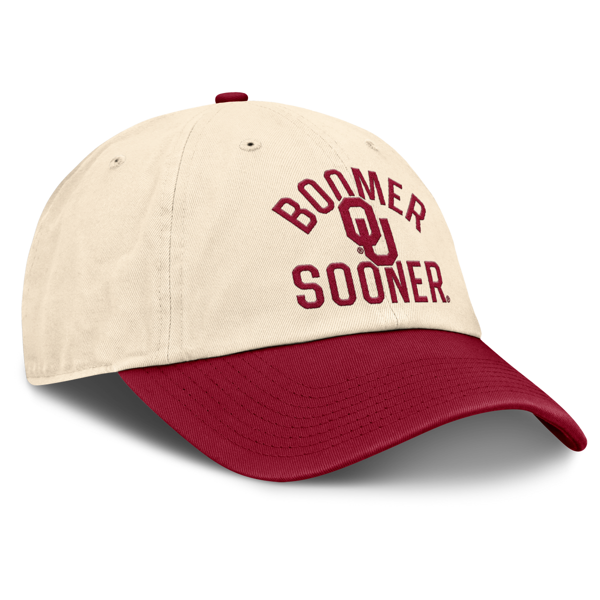 Oklahoma Sooners Nike Unisex 2026 Primetime Natural 2-Tone Club Adjustable Hat - Natural product image 3, provided for
