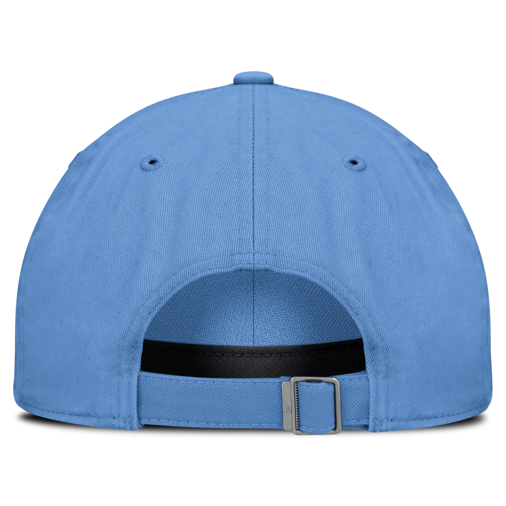 North Carolina Tar Heels Nike Club Valor Blue Unstructured Adjustable Hat product image 4, provided for visual reference and