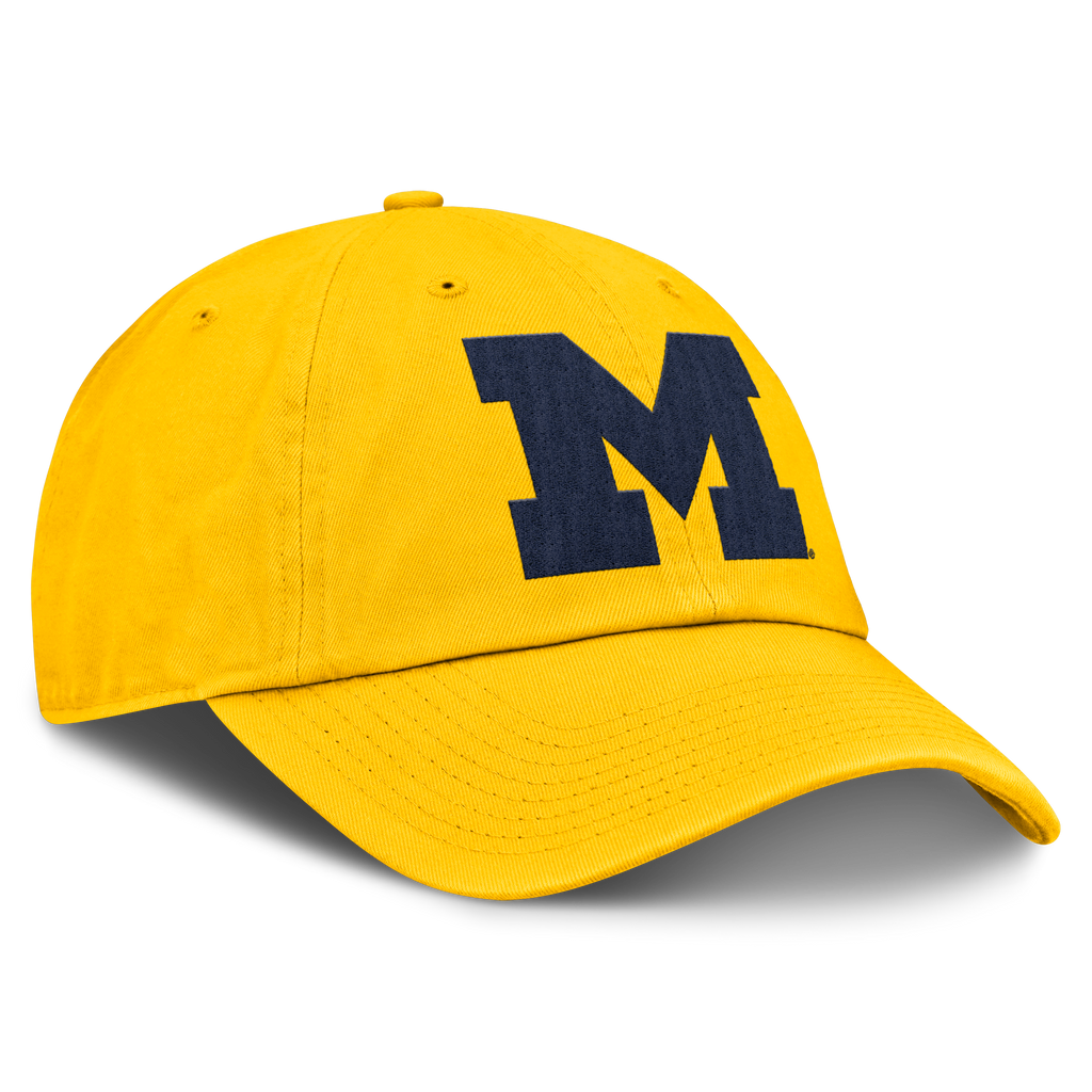 Michigan Wolverines Nike Maize Club Primetime Adjustable Hat product image 3, provided for visual reference and product