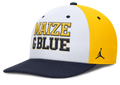 Michigan Wolverines Nike Pro Local Navy Jumpman Adjustable Snapback Hat product image 1, provided for visual reference and