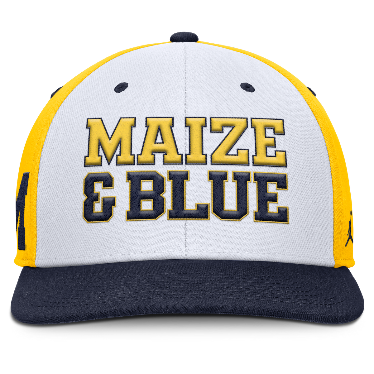 Michigan Wolverines Nike Pro Local Navy Jumpman Adjustable Snapback Hat product image 2, provided for visual reference and