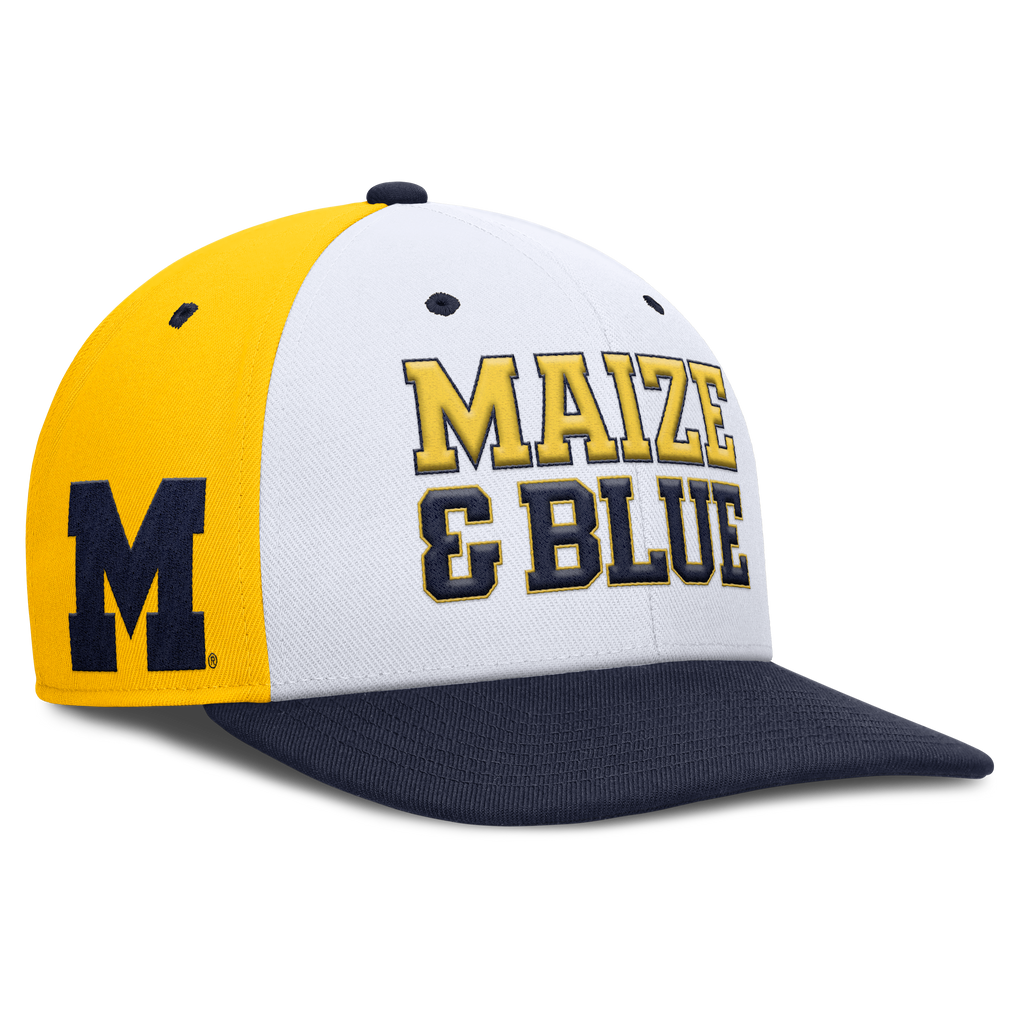 Michigan Wolverines Nike Pro Local Navy Jumpman Adjustable Snapback Hat product image 3, provided for visual reference and