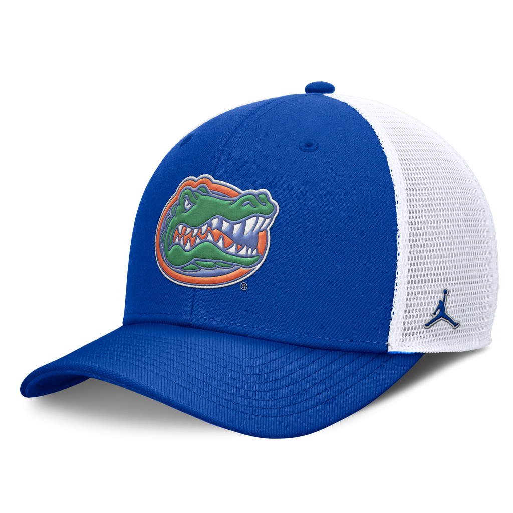 Florida Gators Nike Dri Fit Rise Primetime Structured Adjustable Trucker Hat product image 1, provided for visual reference
