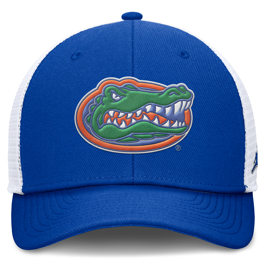 Florida Gators Nike Dri Fit Rise Primetime Structured Adjustable Trucker Hat product image 2, provided for visual reference