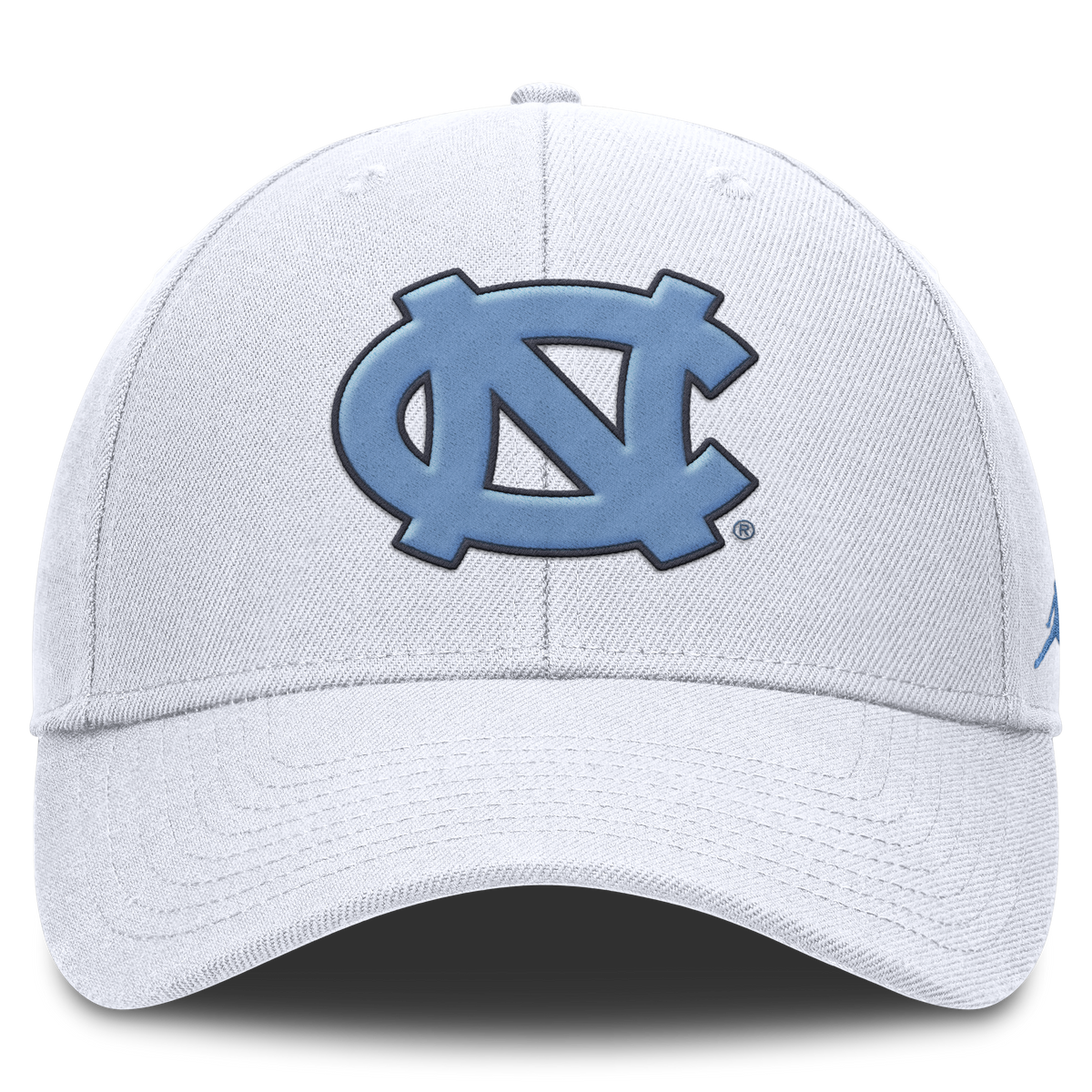 North Carolina Tar Heels Jumpman White Club Adjustable Hat product image 2, provided for visual reference and product detail