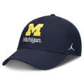 Michigan Wolverines Jordan Brand Primetime Rise Adjustable Hat - Navy product image 1, provided for visual reference and