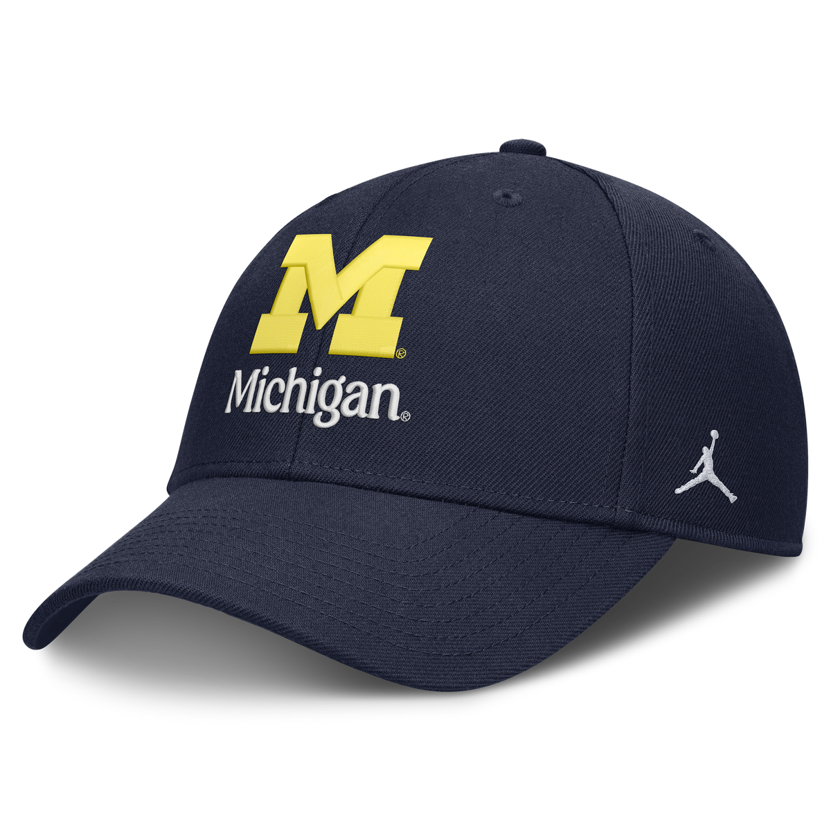 Michigan Wolverines Jordan Brand Primetime Rise Adjustable Hat - Navy product image 1, provided for visual reference and