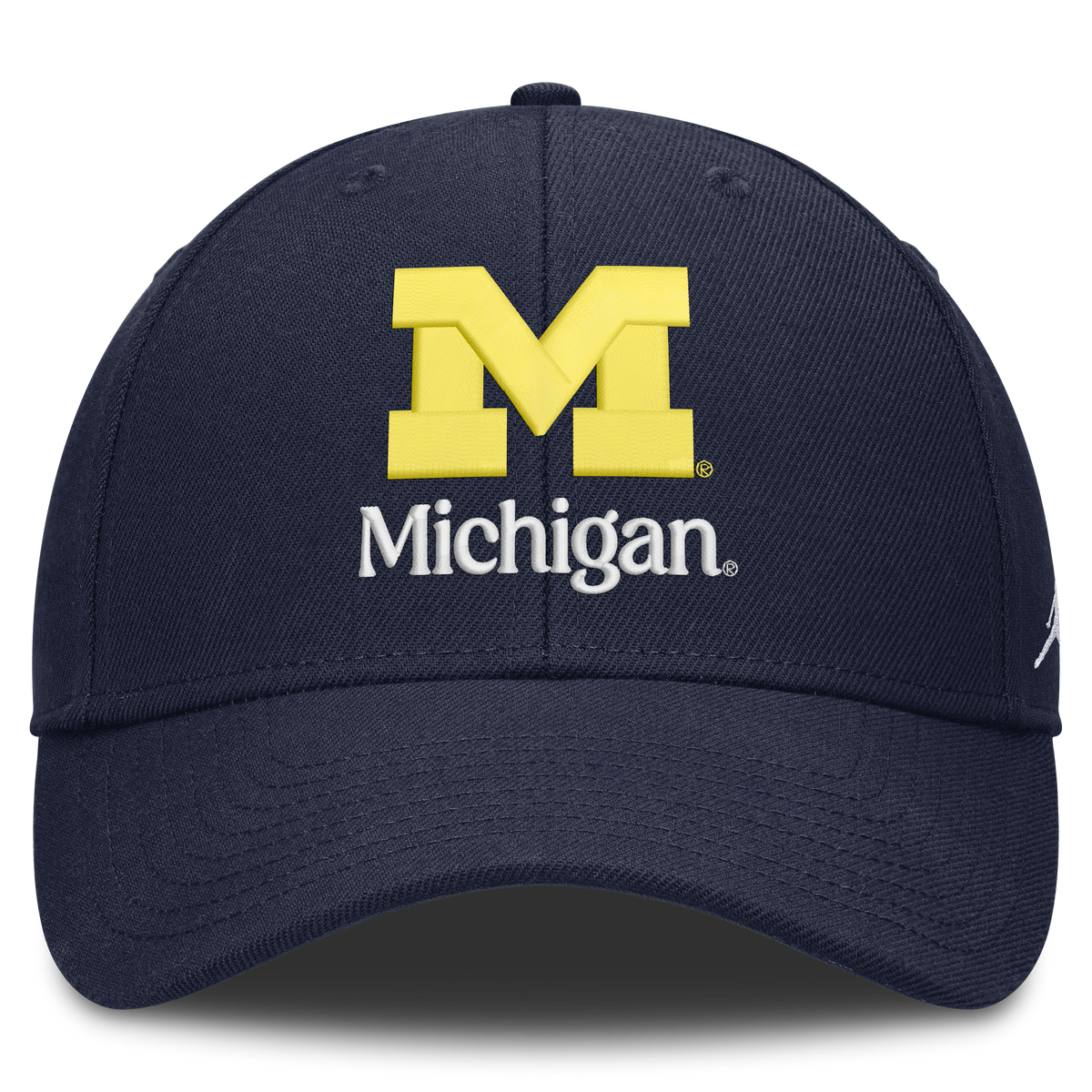 Michigan Wolverines Jordan Brand Primetime Rise Adjustable Hat - Navy product image 2, provided for visual reference and