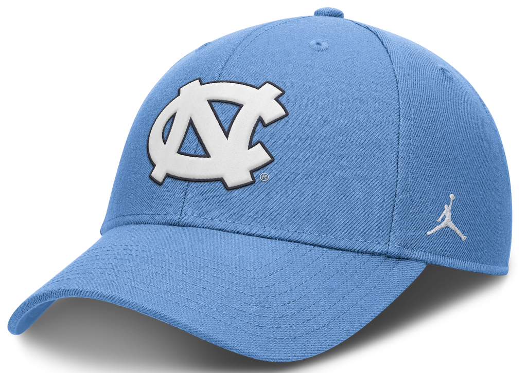 North Carolina Tar Heels Valor Blue Nike Jumpman Club Adjustable Hat product image 1, provided for visual reference and