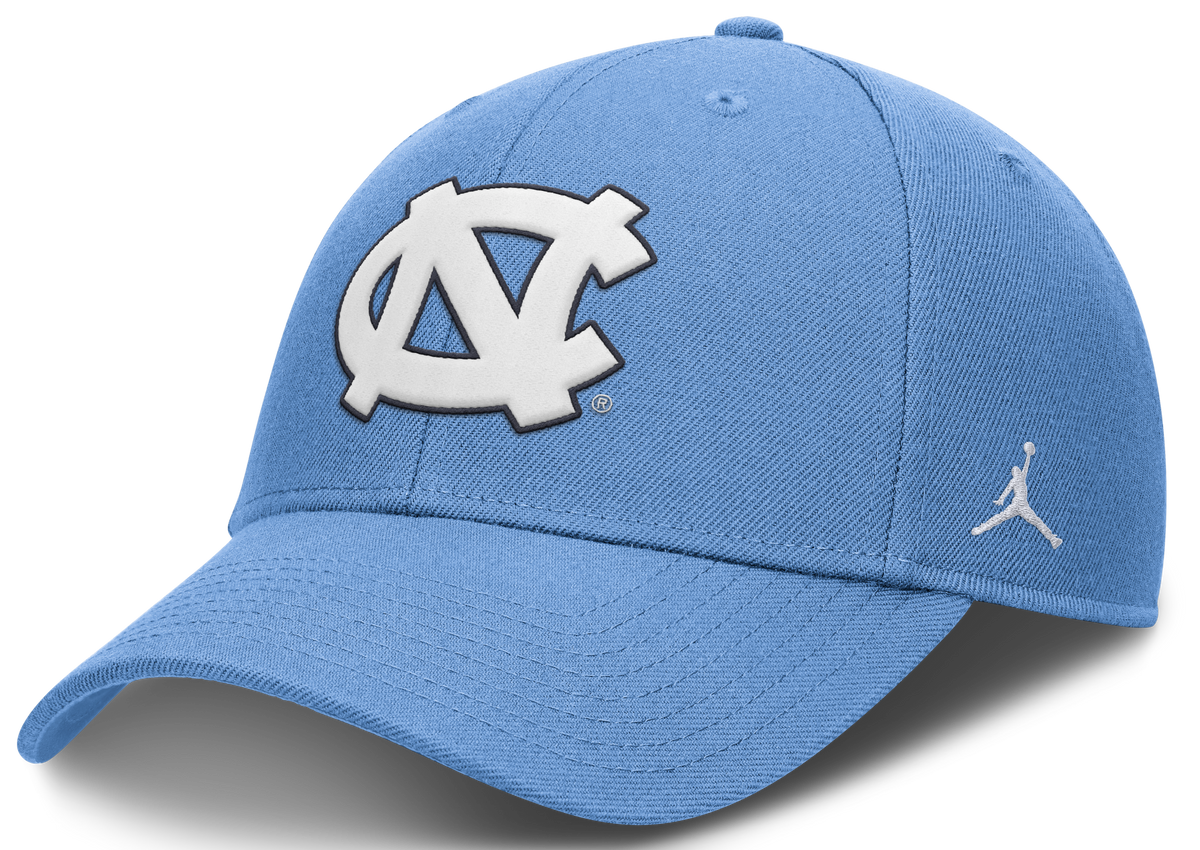 North Carolina Tar Heels Valor Blue Nike Jumpman Club Adjustable Hat product image 1, provided for visual reference and
