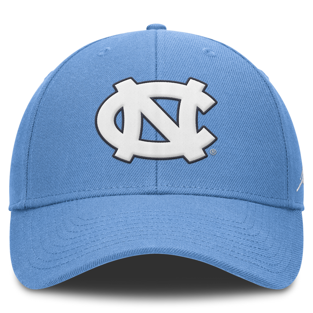 North Carolina Tar Heels Valor Blue Nike Jumpman Club Adjustable Hat product image 2, provided for visual reference and