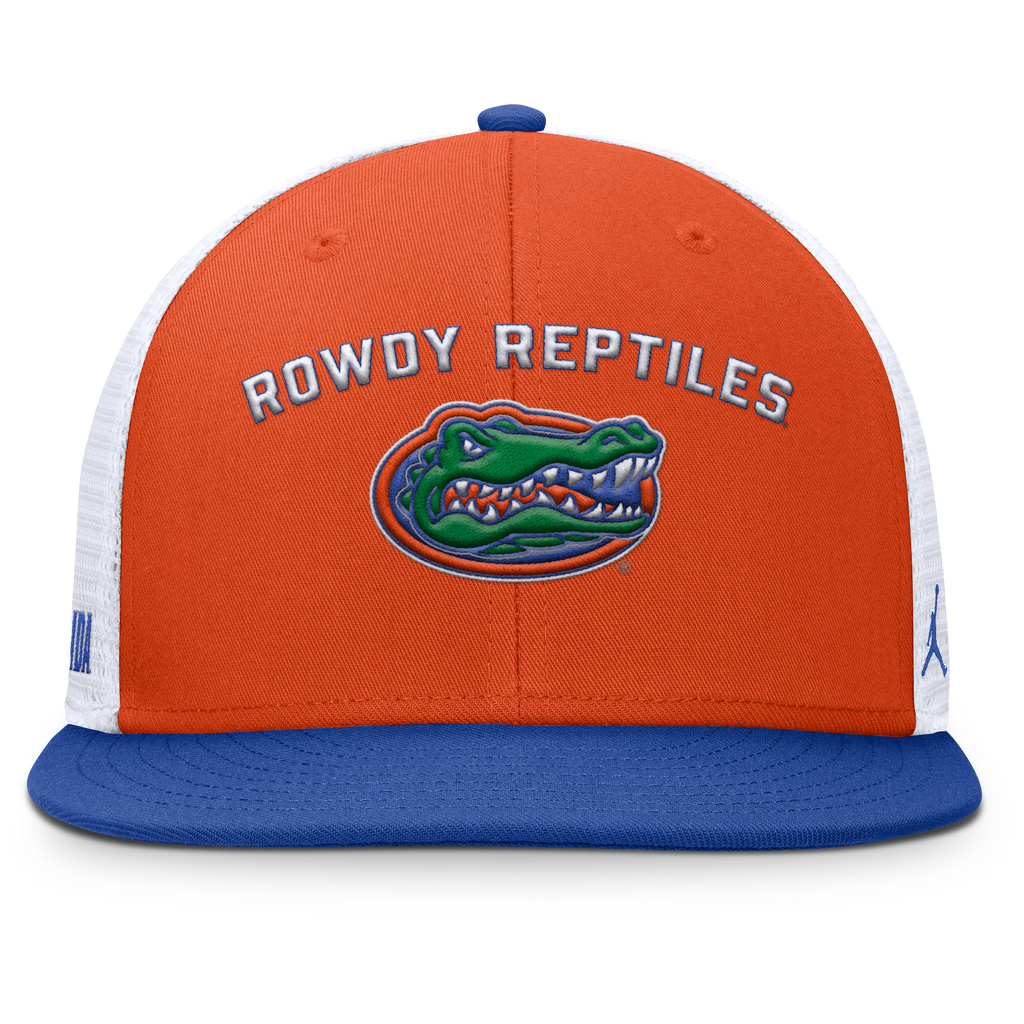 Florida Gators Nike Pro Primetime Jumpman Adjustable Trucker Snapback Hat product image 2, provided for visual reference and