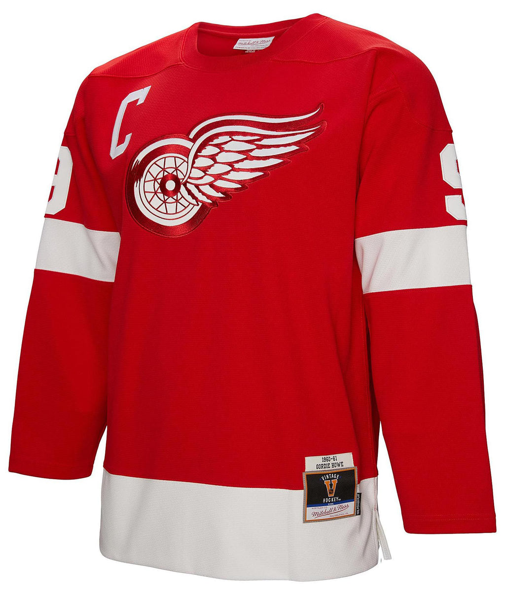 Mitchell & Ness Men Detroit Red Wings Gordie Howe #9 1960 Red Power Play Vintage Replica Jersey product image 2, provided