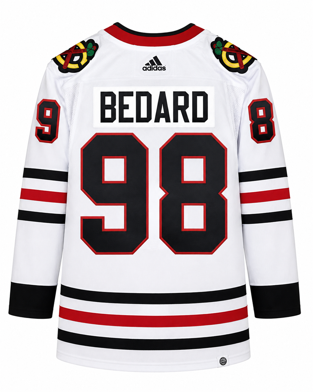 Connor Bedard Chicago Blackhawks adidas White Away Primegreen Authentic Pro Jersey for Men product image 1, provided for