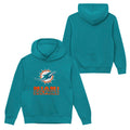Miami Dolphins Youth Back to Basics Aqua Hoodie product image 1, provided for visual reference and product detail review