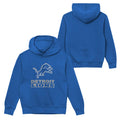 Detroit Lions Youth Back to Basics Blue Hoodie product image 1, provided for visual reference and product detail review