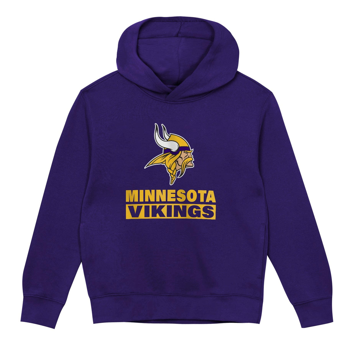 Minnesota Vikings Youth Back to Basics Purple Hoodie product image 2, provided for visual reference and product detail review