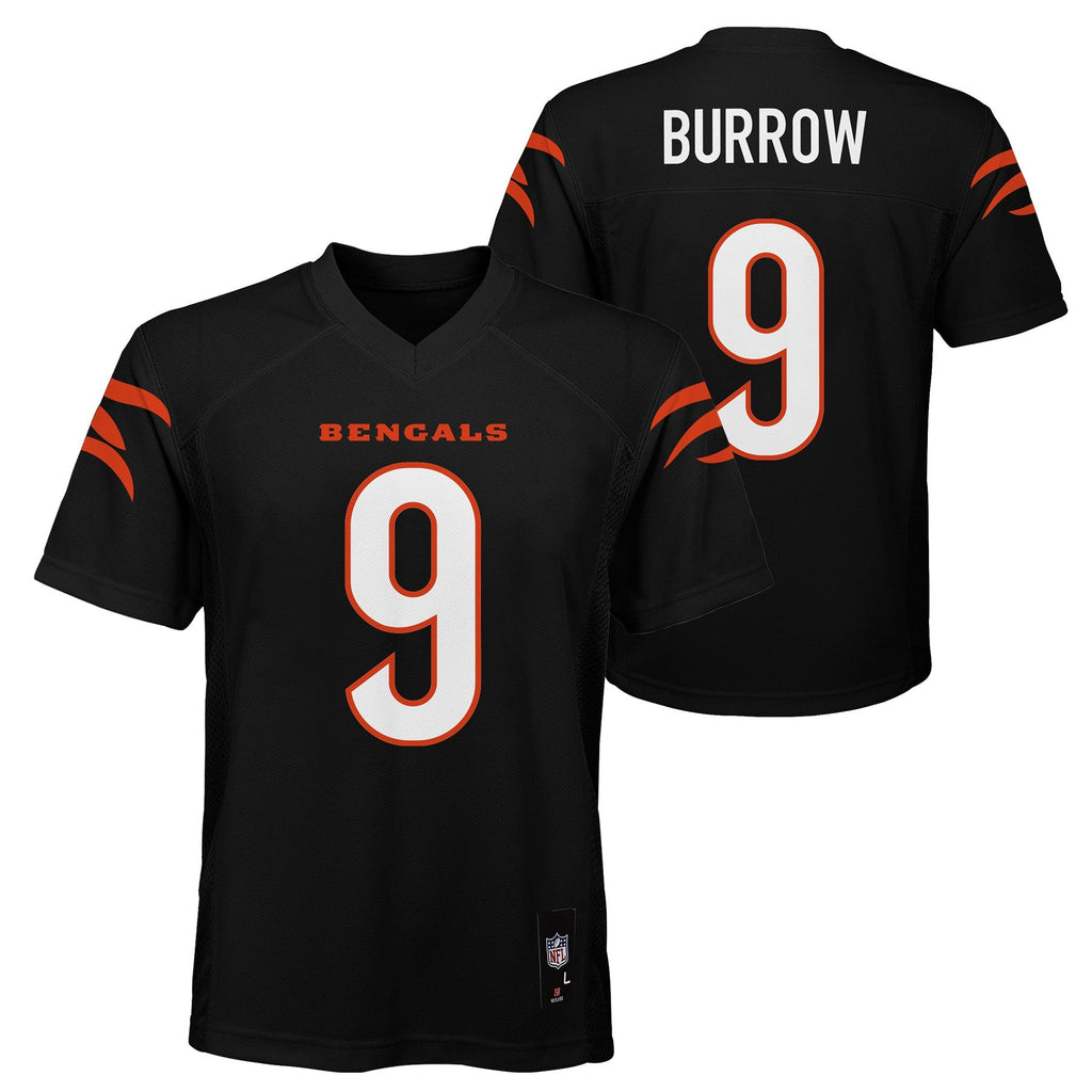 Joe Burrow Cincinnati Bengals Youth Replica Mid Tier Player Jersey - Black product image 1, provided for visual reference