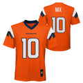 Youth Bo Nix Denver Broncos Orange Replica Mid Tier Player Jersey product image 1, provided for visual reference and product