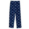 Youth Seattle Seahawks Midnight Navy Allover Logo Flannel Pajama Pants product image 1, provided for visual reference and