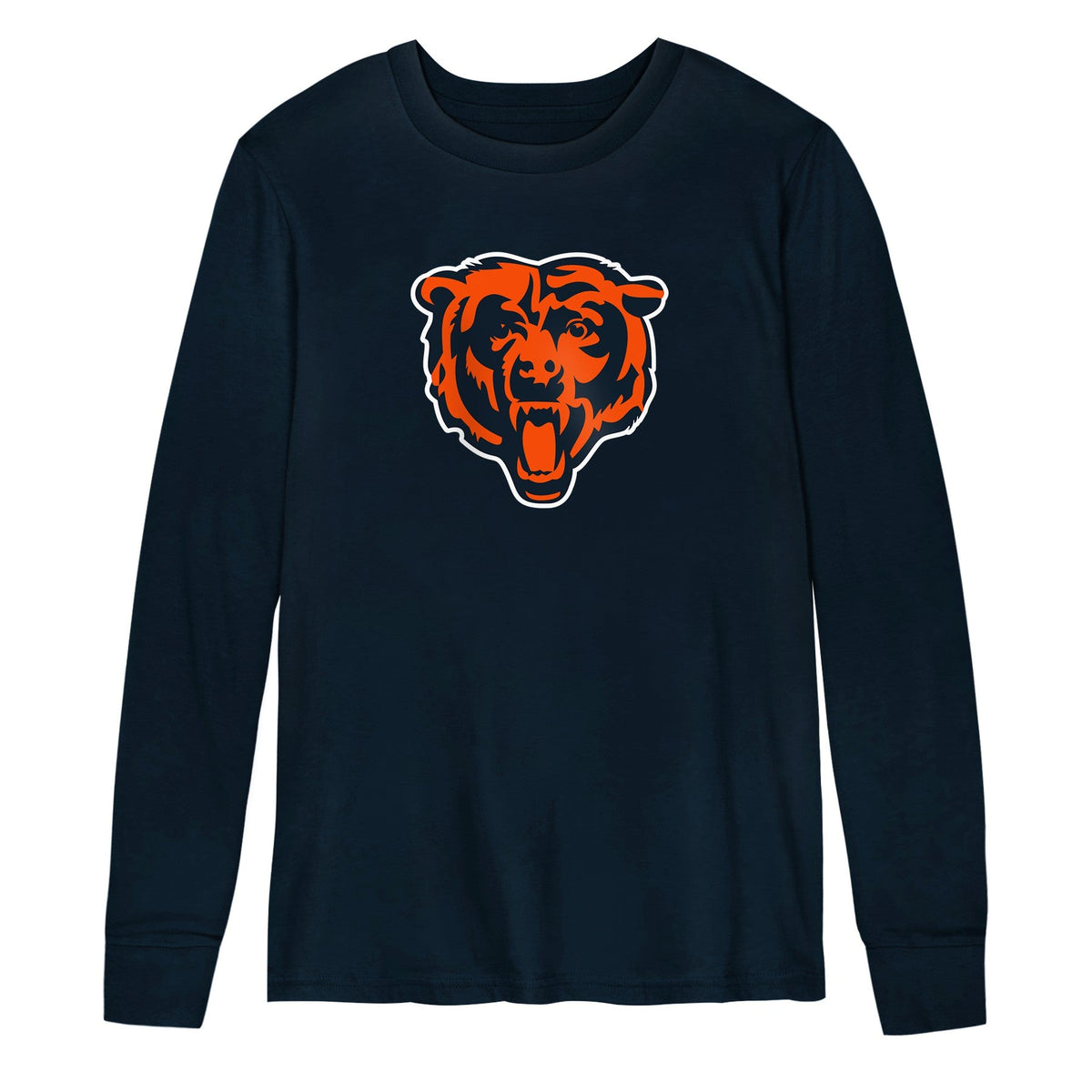 Toddler Chicago Bears Navy Primary Logo Long Sleeve T-Shirt product image 1, provided for visual reference and product