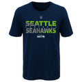 Youth Seattle Seahawks NFL Flux Dual Blend Short Sleeve T-Shirt product image 1, provided for visual reference and product