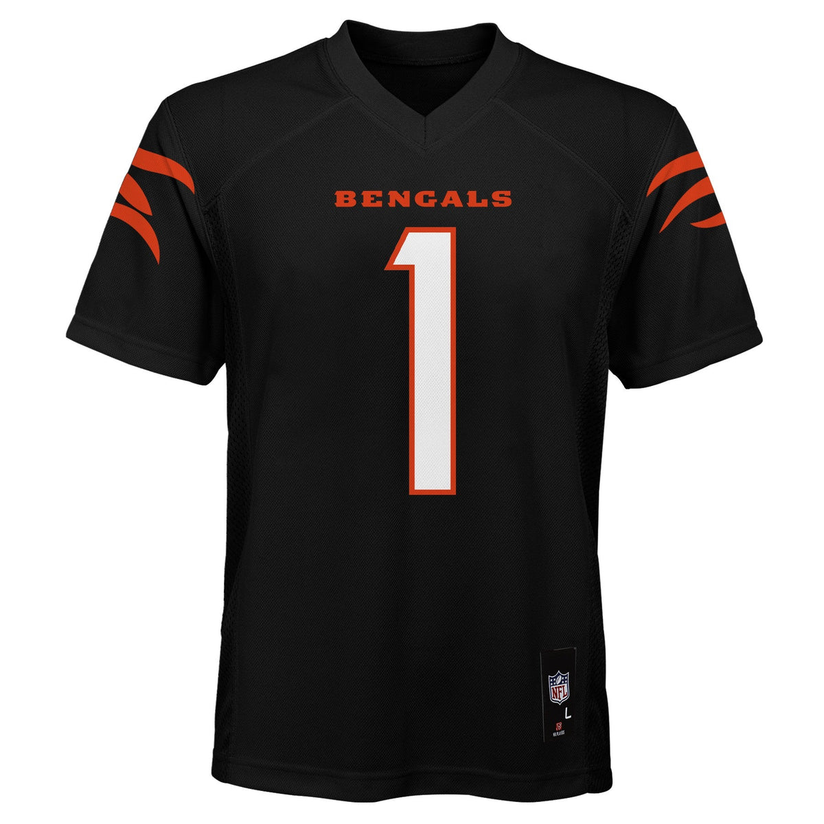 Ja'Marr Chase Cincinnati Bengals Youth Mid Tier Player Jersey - Black product image 2, provided for visual reference and