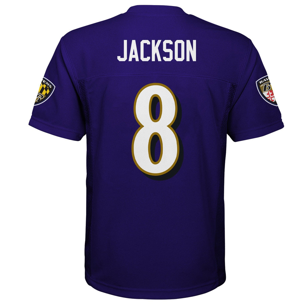 Youth Lamar Jackson Baltimore Ravens Purple Mid Tier Player Jersey product image 3, provided for visual reference and