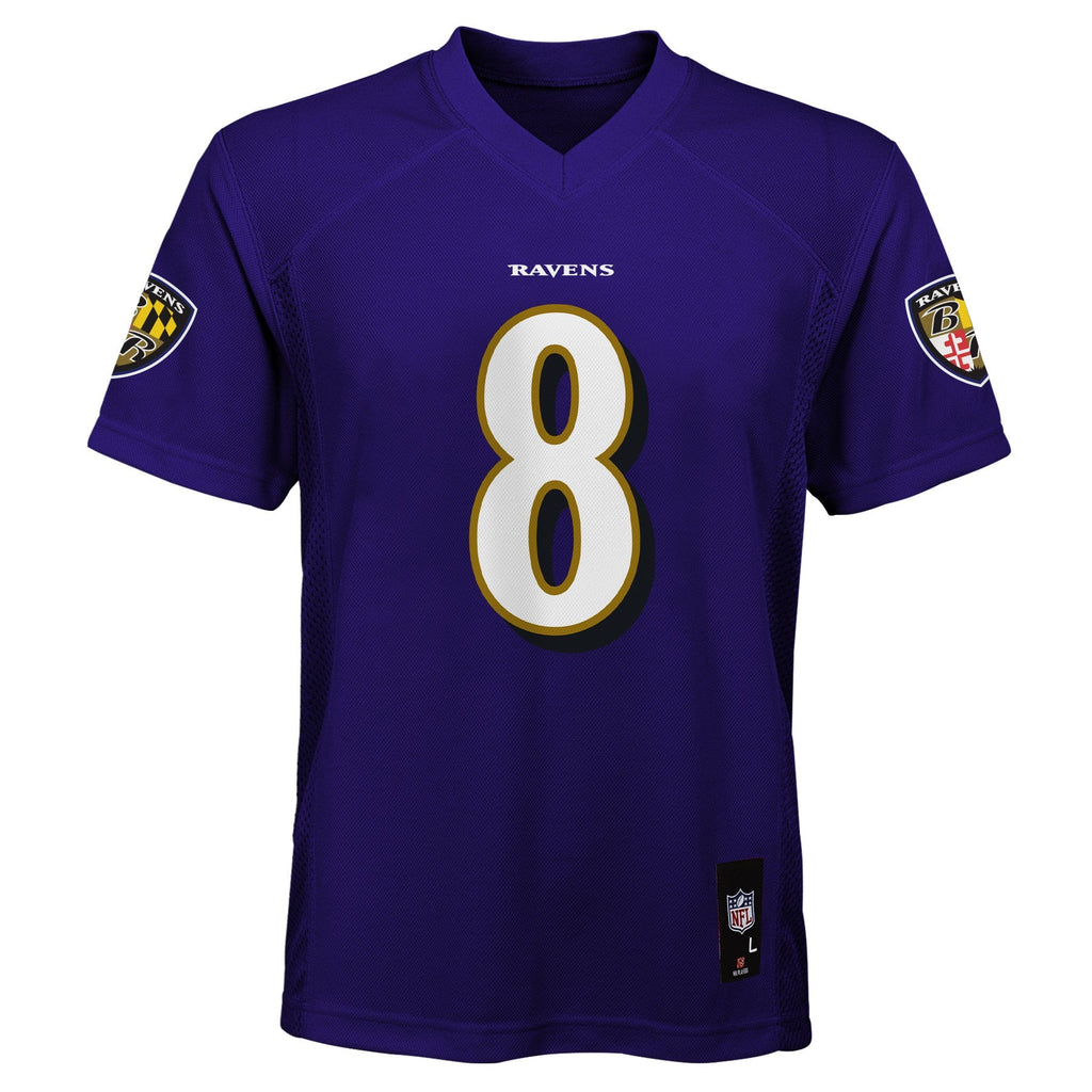 Youth Lamar Jackson Baltimore Ravens Purple Mid Tier Player Jersey product image 2, provided for visual reference and